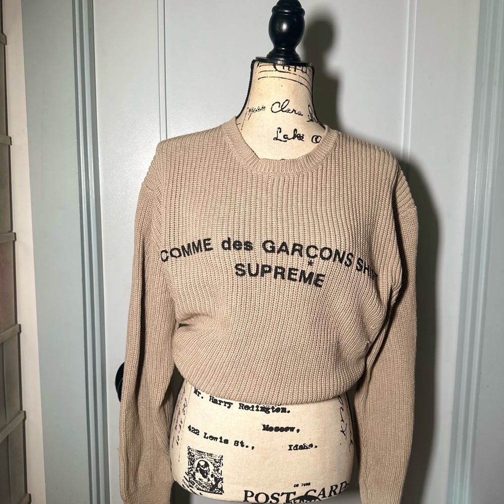 Comme des Garçons Supreme Tan Sweater